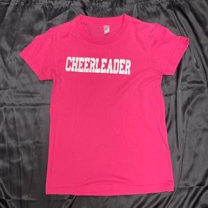 Small Pink American Apparel Cheerleader T-Shirt
